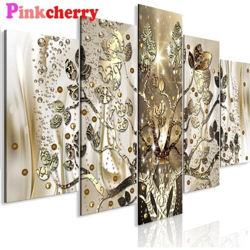 5D Diy Diamond Painting Abstract Money Tree Full Round Square Wall Art Embroidery Mosaic Handmade Gift Home Decorations