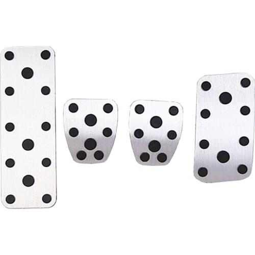 Aluminum Car non-slip Pedals Foot Pads Accelerator Covers For Subaru Outback 2014 - 2021 Legacy 2015 - 2021 Accessories silvery