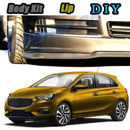 Car Bumper Lip Front Spoiler Skirt Deflector For Opel Karl 2014~2019 Tune Car Modified Body Kit VIP Hella Flush Lips