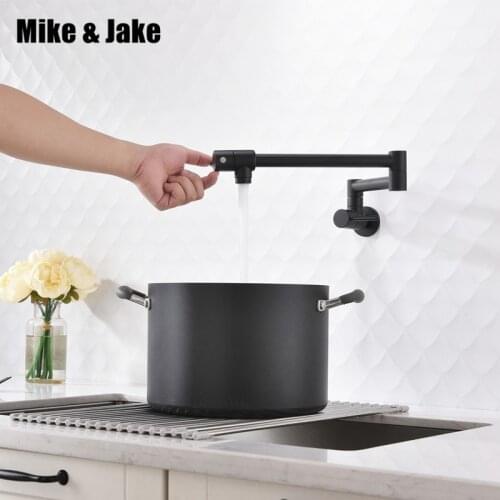 Wall black kitchen tap sink faucet Copper wall mounted kitchen taps single cold sink tap single cold water tap Kettle faucet