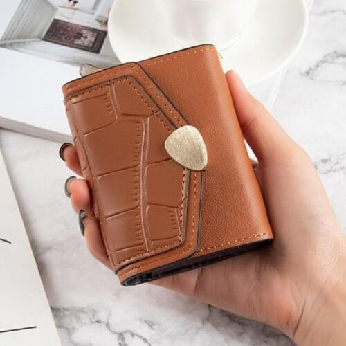 Crocodile Pattern Women Small Card Holder Multi Card Slots Anti-degaussing Driver License Compact Credit Card Holder for Ladies