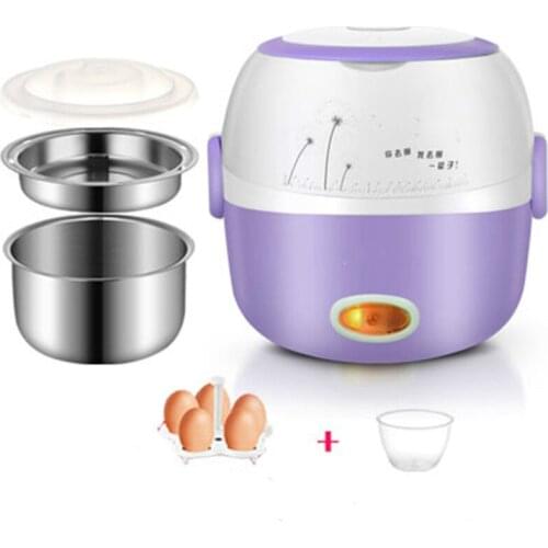 Electric lunch box heat preservation multifunctional double-layer heating rice cooker small stainless steel with lunch box