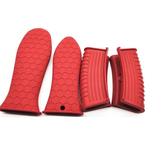 Pot Clips Handle Holder Kitchen Tool Heat Resistant Non-Slip For Griddles Metal Frying Pans Silicone Handles Grip Covers