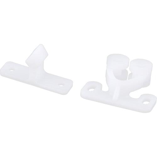 Boat RV White Spring Loaded Double Roller Catch Cupboard Door Latch