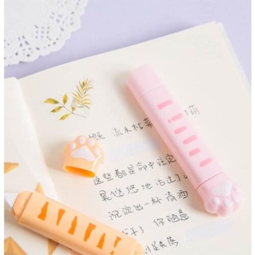 Cute Cat Paw Roller Glue Correction Tape Stationery Corrector Student Altered P9YA