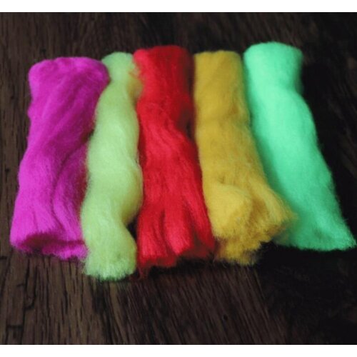 Fly Fishing Streamer Material Fishing Lures Glow Flash Synthetic Tying Fiber For Jig Assist Hook Lure Making