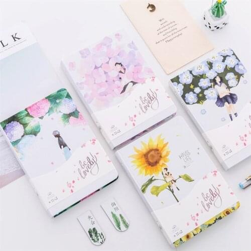 New Creative Small fresh Floral Illustration Notebook Stationery Diary Weekly Planner 32K Journal Sketchbook Agenda