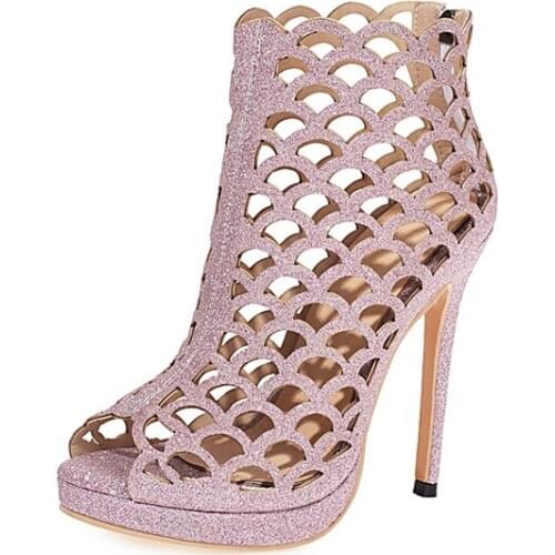 Shoes for Women Sandalias Mujer 2021 Summer Gladiator Sandals Sexy High Heels Platform Party Night Show Plus Size 30-52 21-1