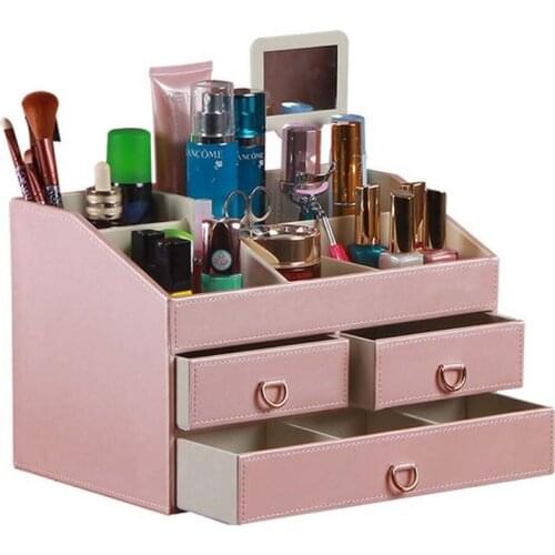 Makeup organizer with drawer cosmetics storage box Jewelry collection Tray for Home Decor /Bathroom / Countertop or Tabletop Cos