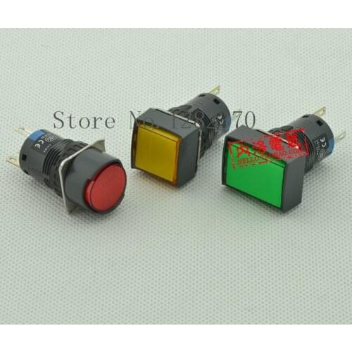 [ZOB] original illuminated pushbutton 16mm round / square / rectangular lock XB6EA / C / DF * B1C 24V 1C / O --10pcs/lot