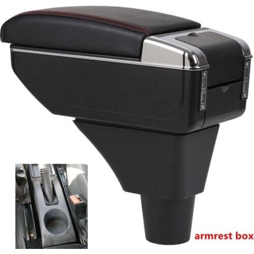 For Nissan Almera Armrest box central Store content box with cup holder ashtray with USB interface