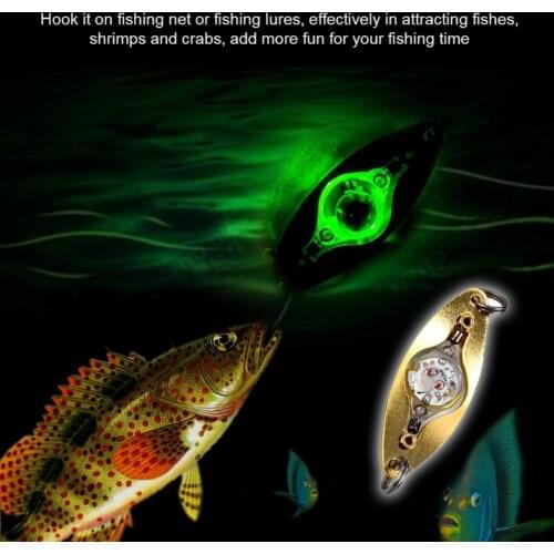 Underwater Fishing Light Mini Bright Alloy Copper LED Rotatable Fishing Flashing Light Bait Lure for Angling