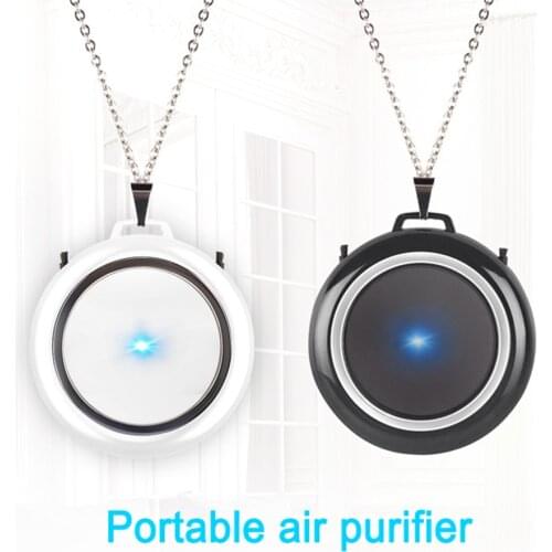 Portable Personal Necklace Negative Ionizer Air Purifier Ionizer USB White