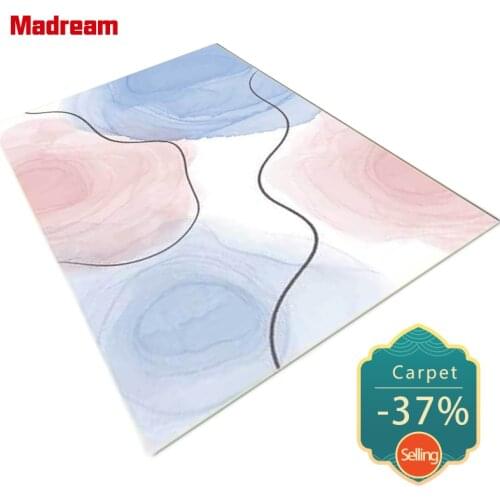 Pink Blue Carpet Modern Style Abstract Rugs For Living Room Home Decor Non-Slip Bedroom Bedside Area Floor 100X160CM Big Mats