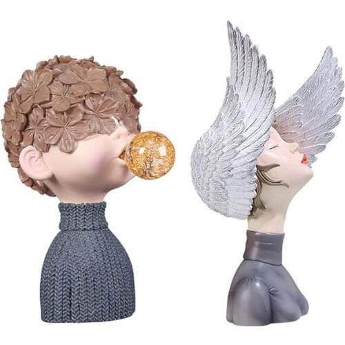 Nordic girl art sculpture decoration made handicraft bubble girl gift of creative wedding accessories for modern home decoration