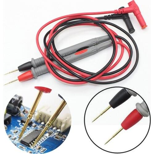 2pcs/set 1000V 20A Steel Needle Point Multi Meter Test Probe Durable Black Red Test Leads For Digital Multimeter