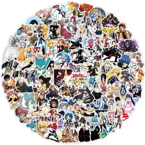 10/30/50/100pcs FAIRY TAIL Anime Stickers Skateboard Car Luggage Phone Guitar Laptop DIY Waterproof Classic Toy Graffiti Sticker