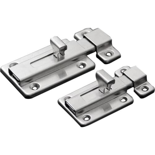Heavy-Duty Thickened Brushed Stainless Steel Door Lock Latch Slide Barrel Bolt Clasp Set 304 stainless steel latch