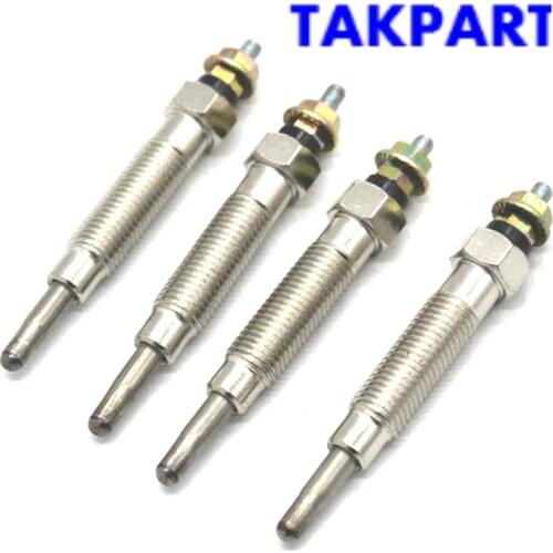 TAKPART 4x Diesel Heater Glow Plugs For Mitsubishi Challenger L200 L300 2.5 D Dual Core