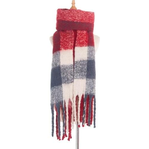 Comfortable Soft Womens Warm Scarf 190x50cm Plaid Fashion Light Infinity Women Winter Accessories 30SE02