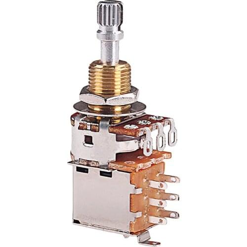 XSXS--A500K Potentiometer Push Pull Switch Splined Dpdt Pot Shaft 25Mm Electric Guitar Tone Volume Parts Guitar Parts & Accessor