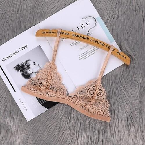 Womens Fashion Thin Bra Without Chest Pad Lace Sexy Lingerie Cutout Back Buckle Tube Top Womens Underwear Summer Clothes