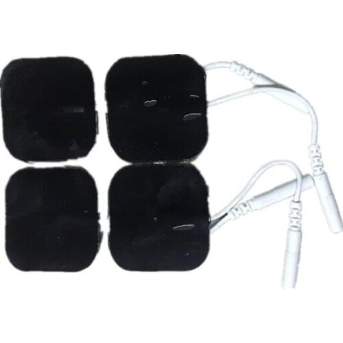 10pcs 4*4 Cm 2mm Pin Tens Electrode Pads Gel Sticky Patch for Digital Pulse Therapy Massager Physiotherapy Muscle Relaxation