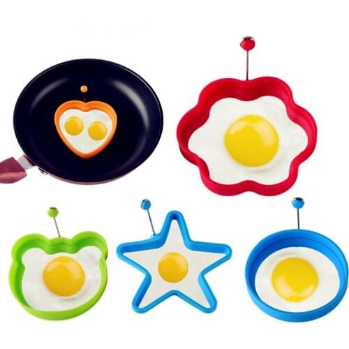 5 Styles Pancake Maker Fried Egg Mold Silicone Forms Non-stick Simple Operation Pancake Maker Omelette Round Mold