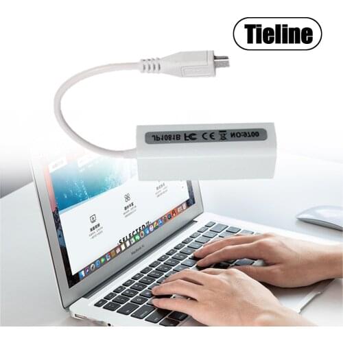 Micro USB 2.0 5P to RJ45 Networks Lan Ethernet Cable Converter Adapter for Tablet PC DQ-Drop