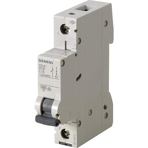 Siemens 5Sl6116-6Ya 1 Phase 16 Amps B Type (Quick Character) 6Ka Auto Fuse