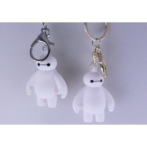 Big Hero 6 Baymax Key Chain 6cm Cute Action Figure Pendant Keychain Gift Keyring for friends boys