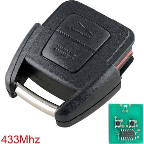 Remote Car Key Replacement 433Mhz 2 Buttons Remote Car key with ID40 Chip Fits for Vauxhall Opel Astra Zafira Frontera Vectra