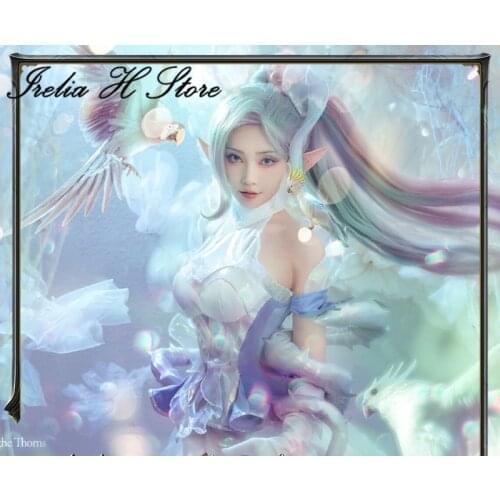 Irelia H Store 2021 LOL Valentines Day Zyra Cosplay Costume Crystal rose Zyra Cosplay Costume Prop Halloween Party Dress gift