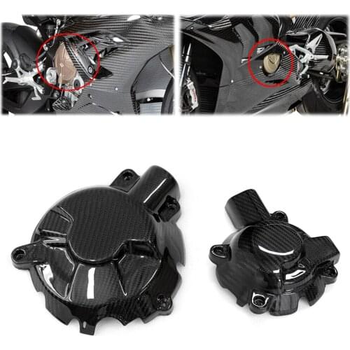 For BMW S1000RR S1000 RR Engine Cover Motorcycle 3K Carbon Fiber Engine Cover Fairing Protection 2019 2020