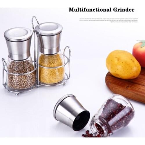 Stainless Steel Mill Salt Pepper DIY Seasoning Grinding Manual Bottle Grinder Kitchen Tool Pepper Coffee Spice Grinder Bottles