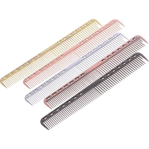 M7DF Men Women Aluminum Metal Cutting Comb Hair Hairdressing & Barbers Salon Combs