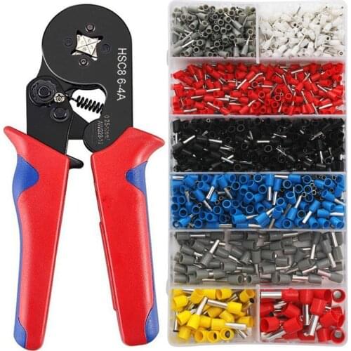 High precision clamp set crimp 24-8AWG 0.25-10mm2 Tubular terminals mini electrician crimping pliers combination Hand tools