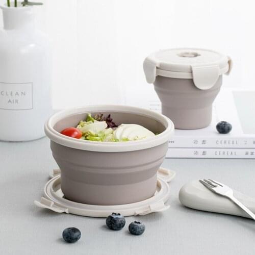 Multiple Specifications Lunch Box Fold Heating Keep Fresh Food Container Camping Office School Leakproof Portable Bento Box