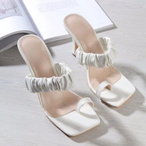 New Summer Sexy Ladies Sandals and Slippers Female Square Root High Heels Fashion Ladies Sandals Woman Shoes High Heels Sexy