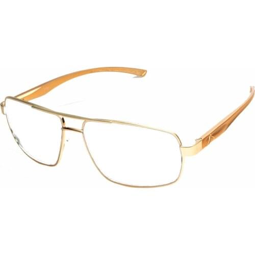 Rectangle Double Bridge Gold Frame Men Reading Glasses +0.75 +1 +1.25 +1.5 +1.75 +2 +2.25 +2.5 +2.75 +3 +3.25 +3.5 +3.75 +4 To+6