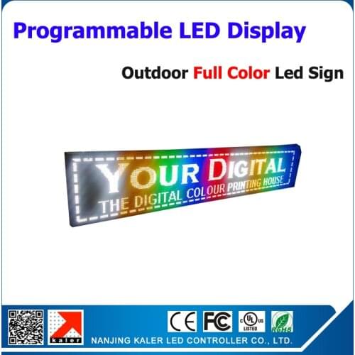 P10mm 16*128 Dot-matrix Outdoor LED Message Board RGB Full Color Display Screen P10 Led Module Waterproof Led Screen