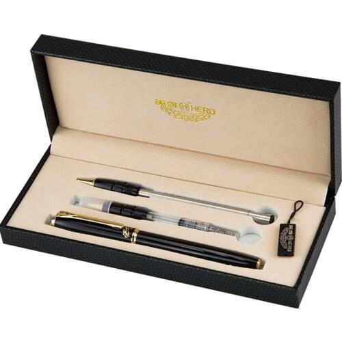 HERO 1079 Fountain Pen Extra Fine 0.38/0.7/ 0.8mm Student Adult Fashion Writing Ink Pen Office Business Stationery Set Gift Box