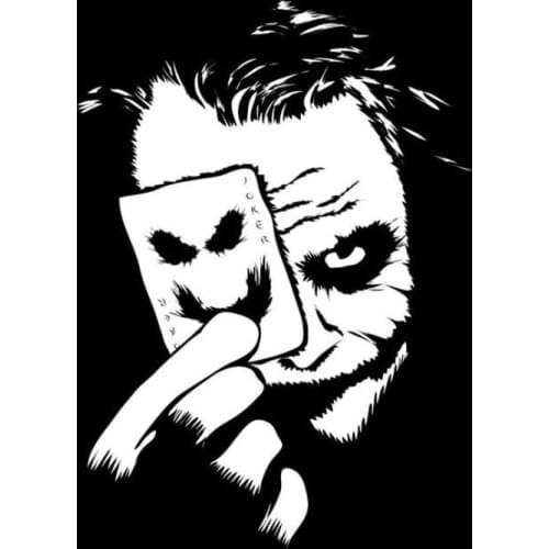Personalized Car White Car Sticker Joker Exterior Stylish Accessories for Cars and Motorcycles Vinyl Sticker on Auto