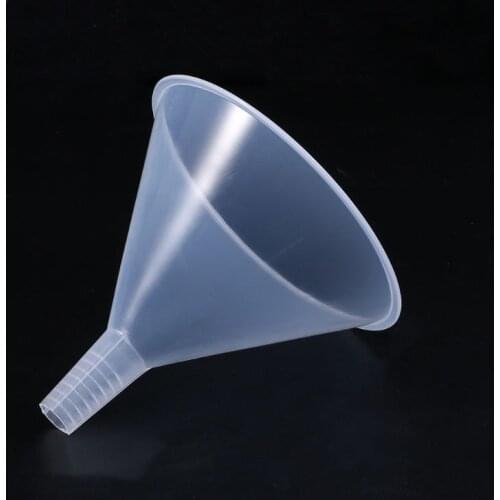 150mm Plastic White Transparent Funnel For Garage / Car Liquids / Laboratory / Kitchen