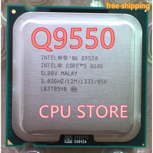 Lntel Q9550 CORE 2 QUAD Q9550 CPU Processor 2.83GHz /12MB L2 Cache/FSB 1333 LGA 775 free shipping
