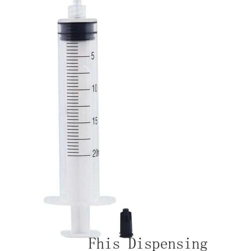 Dispensing Syringes 20cc 20ml Plastic with Tip Cap New Pack of 10