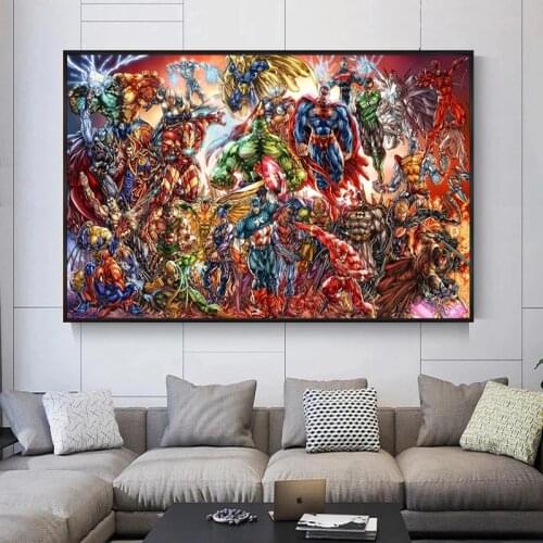 Marvel Avengers Canvas Painting Superheros Character Collection Posters and Prints Wall Art Picture Decor Gifts Boys Wall Decor