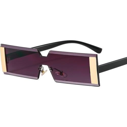 Small Rimless Rectangle Sunglasses Women Fashion Gradient Square Men Sun Glasses Shades Cutting Lens Ladies Frameless Eyeglasses