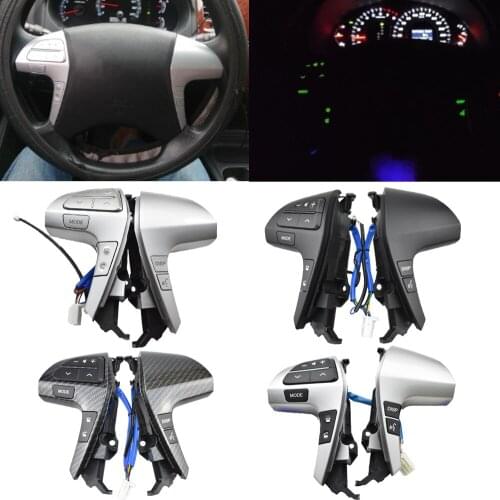 UV Silver / Black / Carbon fibre color Steering Wheel Audio Control Button With Bluetooth 84250-06160 For Toyota Camry
