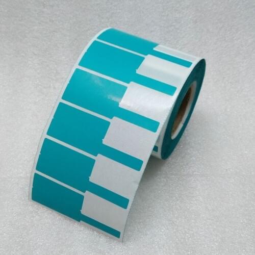 Hight Quantty Network Cable Label Sticker 70*24mm 1000 Pieces PET Material Blue Color P Shape Waterproof Tear resistant
